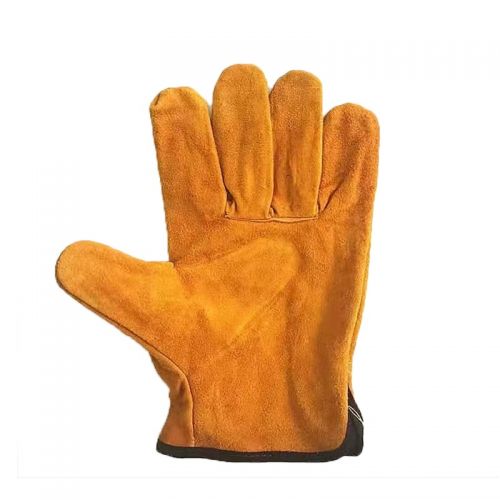 斗刀俠DD-1080頭層牛皮防水防油耐磨作業(yè)棉手套（雙）